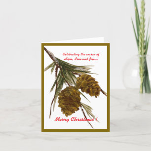 Pine Cone Christmas Card