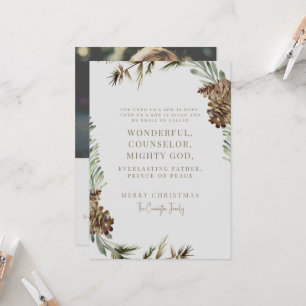 Pine Cone Christmas Scripture Christian Photo