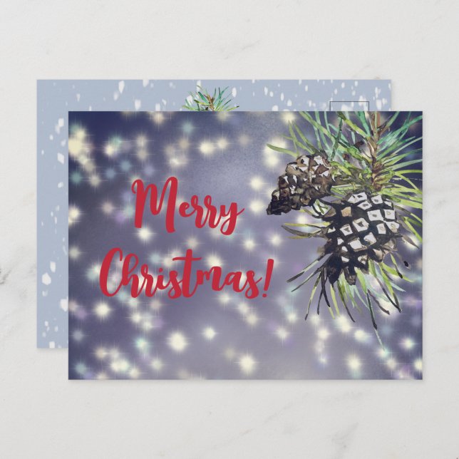 Pine cone cristmas card (Front/Back)