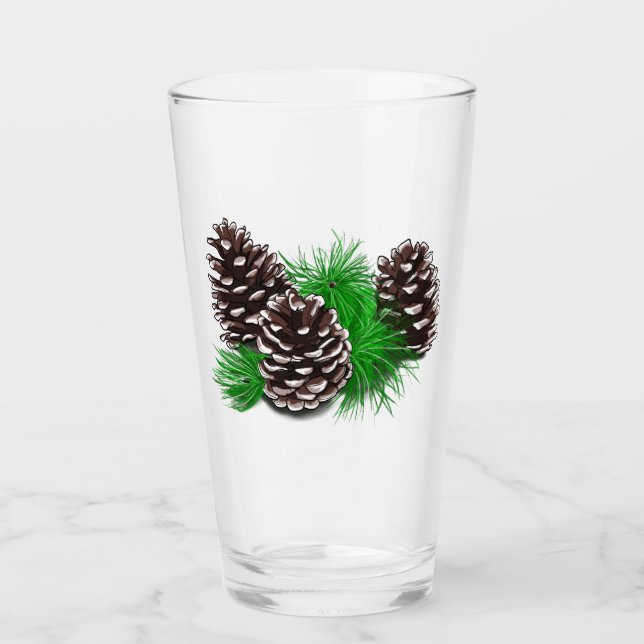 Pine Cone Glass (Front)