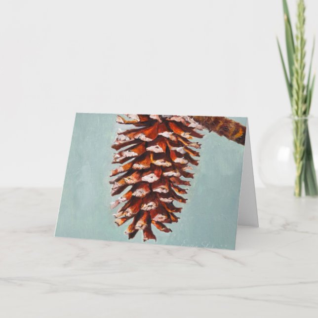 Pine Cone Holiday Card (Front)
