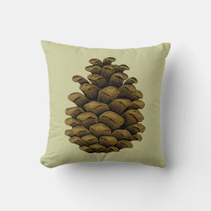 Pine cone Illustration Cushion