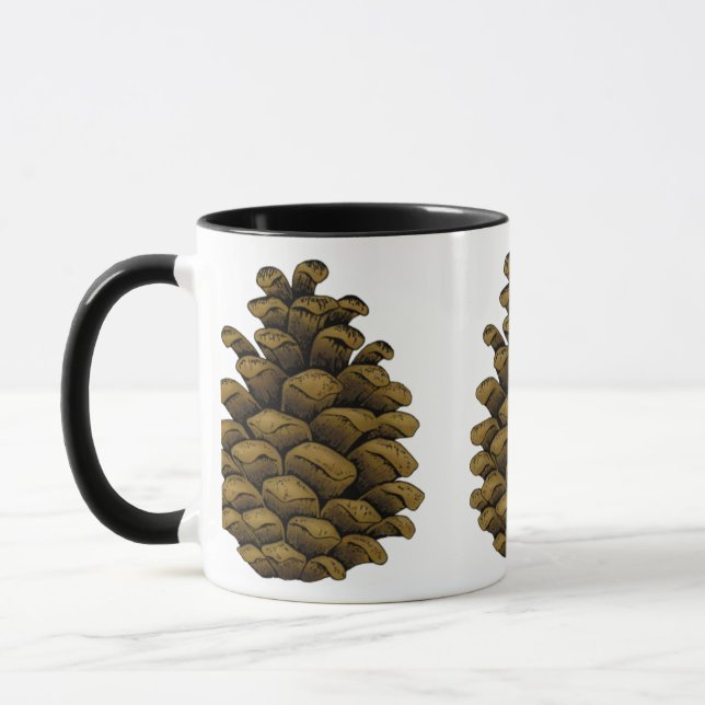 Pine cone Illustration Mug (Left)