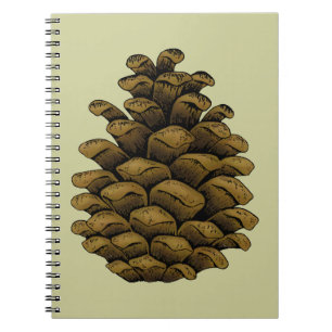 Pine cone Illustration Notebook