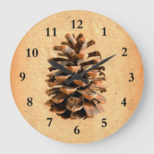 Pine Cone Large Clock