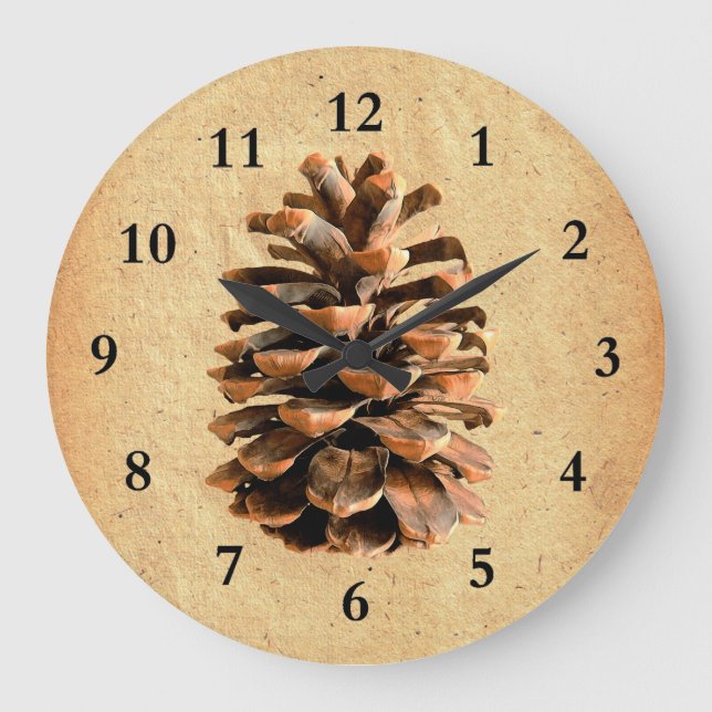 Pine Cone Large Clock (Front)