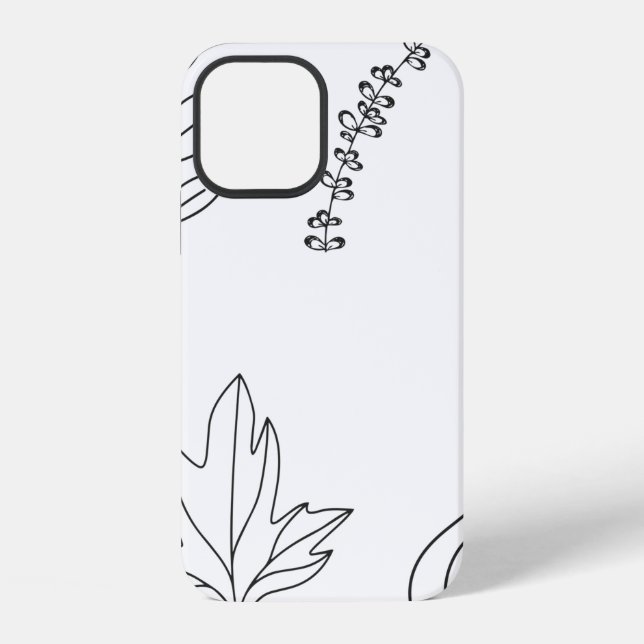 Pine cone leaf branch squash iPhone case (Back)