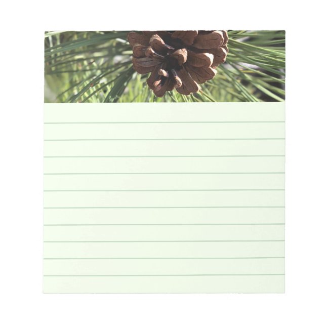 Pine Cone LIned Notepad (Front)