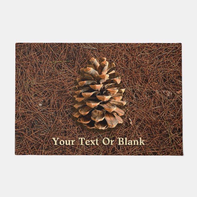 Pine Cone On Fallen Needles Doormat (Front)