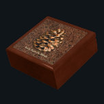 Pine Cone On Fallen Needles Gift Box<br><div class="desc">A digital rendering of a pine cone from Ma'alot-Tarshiha in northern Israel, the Galilee, superimposed on a background image of fallen needles. Add your own text. The Aleppo Pine (Pinus halpensis), also known as the Jerusalem Pine is the only species of wild pine that grows in Israel. It is commonly...</div>