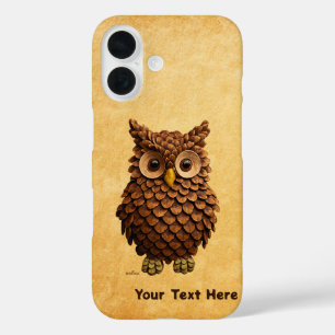 Pine Cone Owl iPhone 16 Case