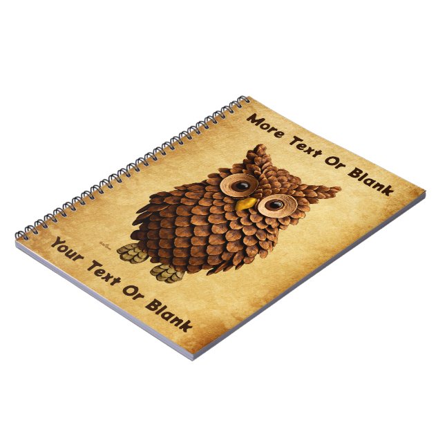 Pine Cone Owl Notebook (Left Side)