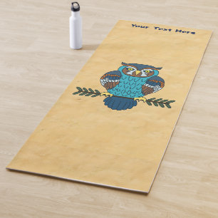 Pine Cone Owl Yoga Mat