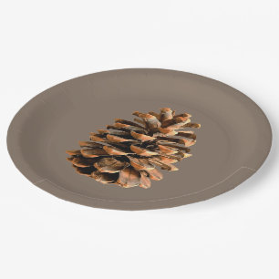 Pine Cone Paper Plate