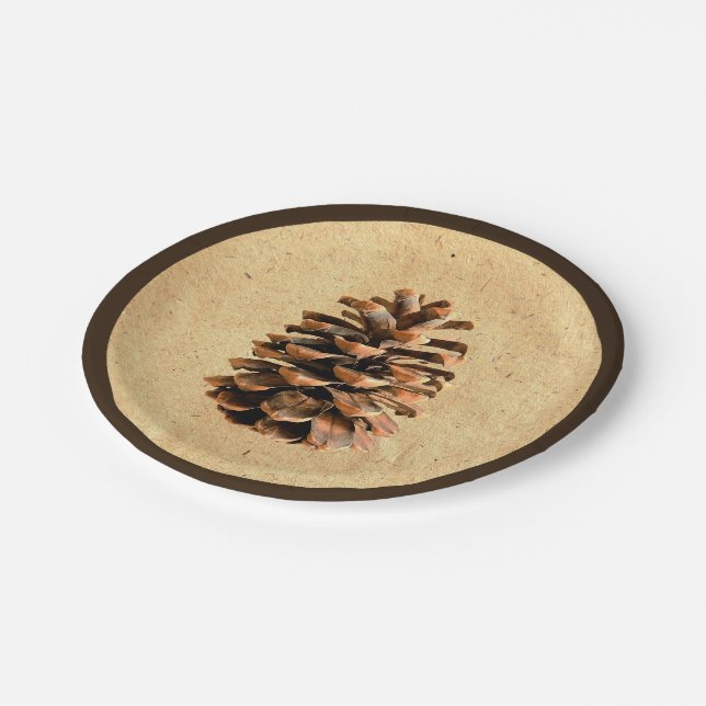 Pine Cone Paper Plate (Angled)