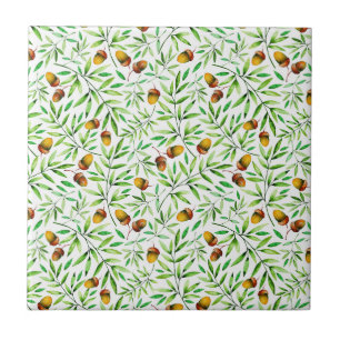 Pine Cone Pattern Ceramic Tile