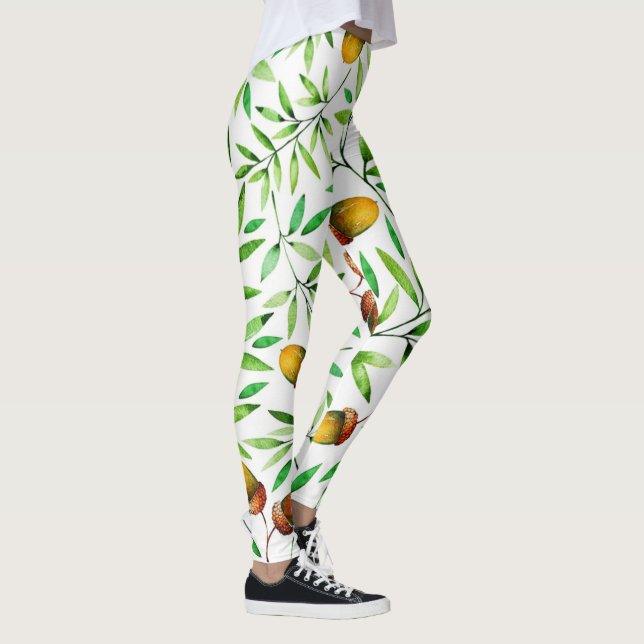 Pine-cone-pattern-| Zazzle_Growshop. Leggings (Right)