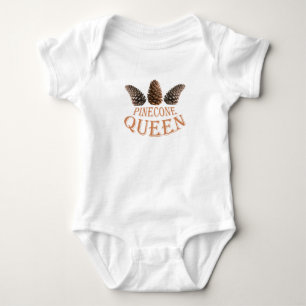 Pine cone queen baby bodysuit