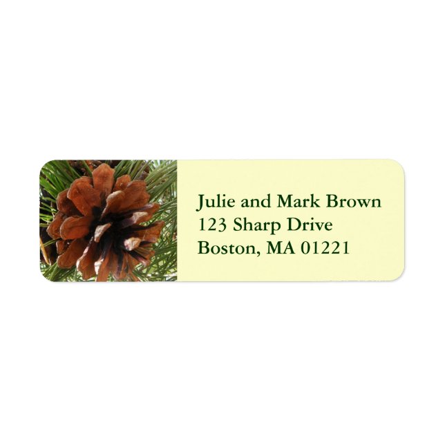 Pine Cone Return Address Label (Front)
