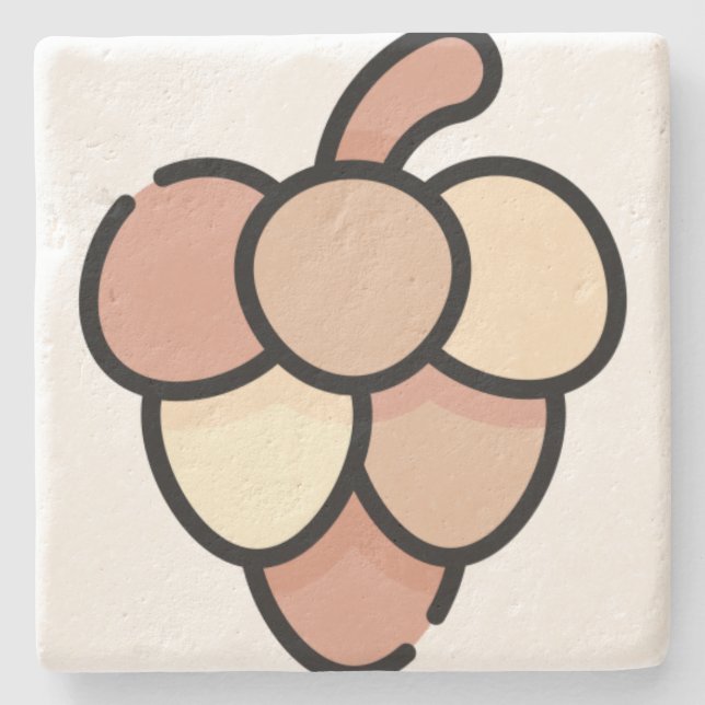 pine cone stone coaster (Front)