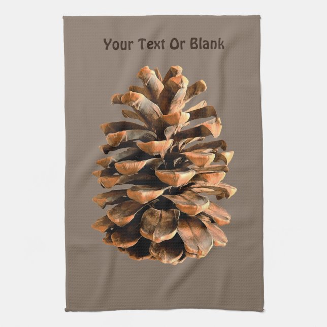 Pine Cone Tea Towel (Vertical)
