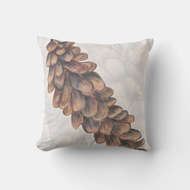 Pine Cone Throw Pillow (Front)