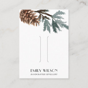 PINE CONE TREE BRANCH FOREST HAIR CLIP DISPLAY BUSINESS CARD