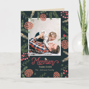 Pine Cone Tree Folded Greeting Photo Cards