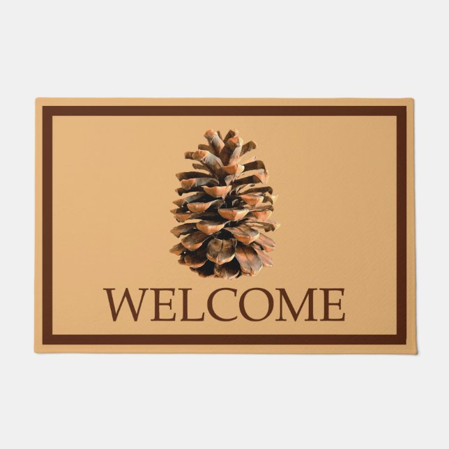 Pine Cone - Welcome Doormat (Front)