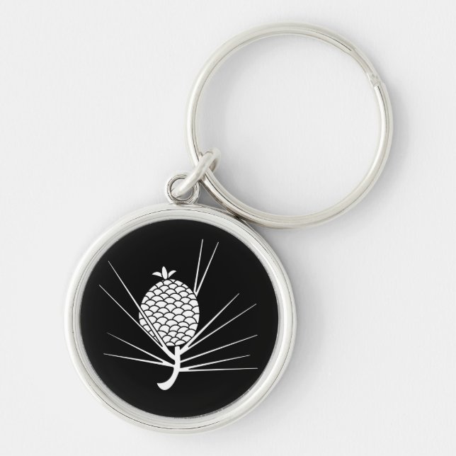Pine cone with needles key ring (Front)
