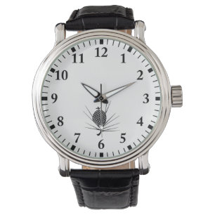 Pine cone with needles watch