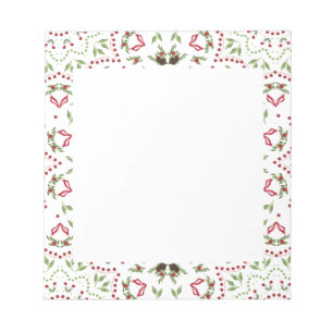 Pine cones and berries mandala note pad