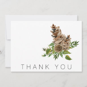 Pine Cones and Foliage Funeral Thank You