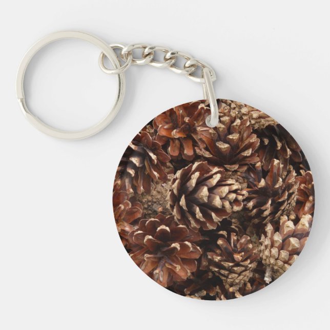 Pine Cones and Pine Needles Key Ring (Front)