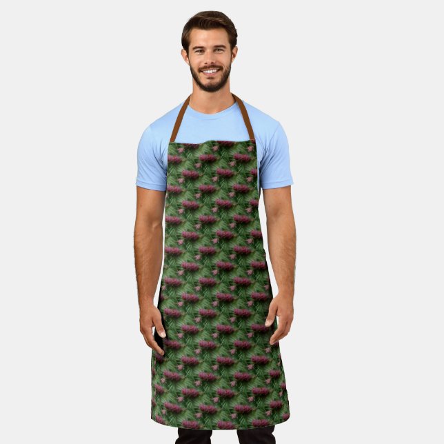 Pine Cones And Pine Needles Nature Pattern Apron (Worn)