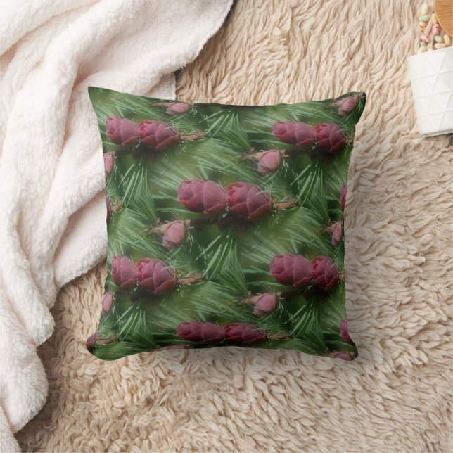 Pine Cones And Pine Needles Nature Pattern Cushion (Blanket)