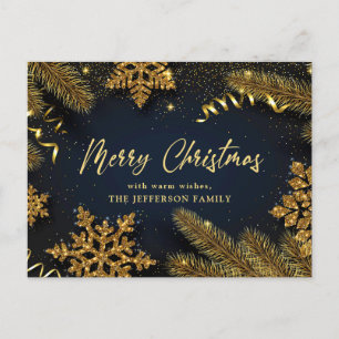 Pine Cones Christmas Holiday Corporate Greeting Postcard