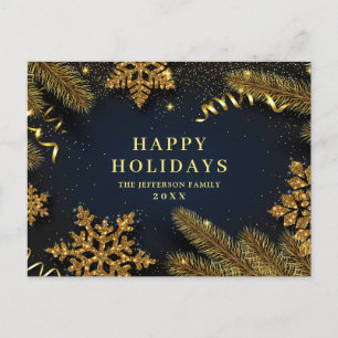 Pine Cones Christmas Holiday Corporate Greeting Postcard