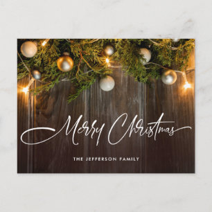 Pine Cones Christmas Holiday Corporate Greeting Postcard