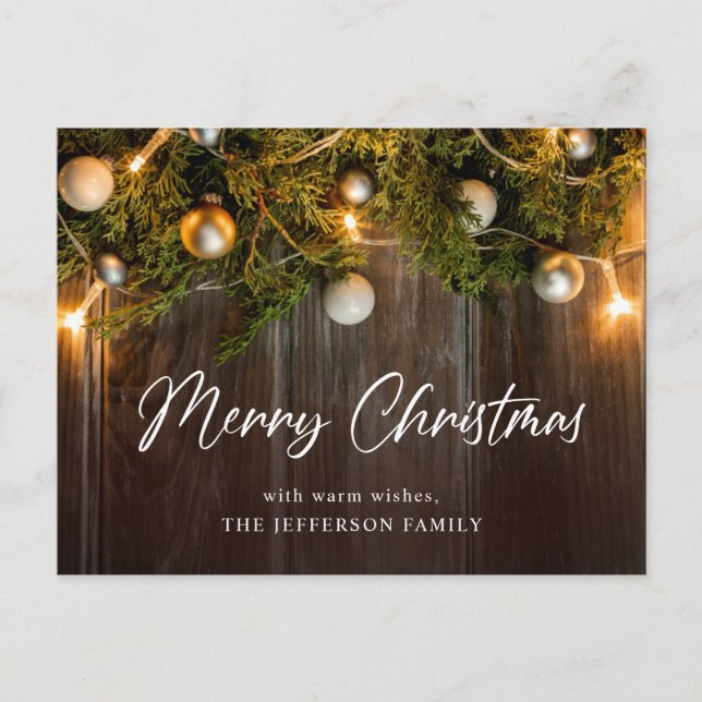 Pine Cones Christmas Holiday Greeting Card (Front)