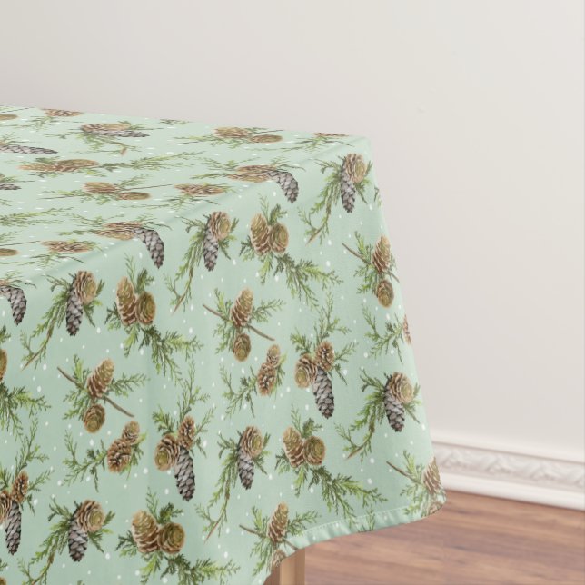 Pine cones Christmas pattern - Christmas gifts Tablecloth (In Situ)