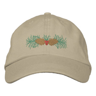 Pine Cones Embroidered Hat