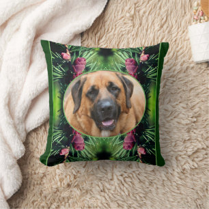 Pine Cones Frame Create Your Own Pet Photo Cushion
