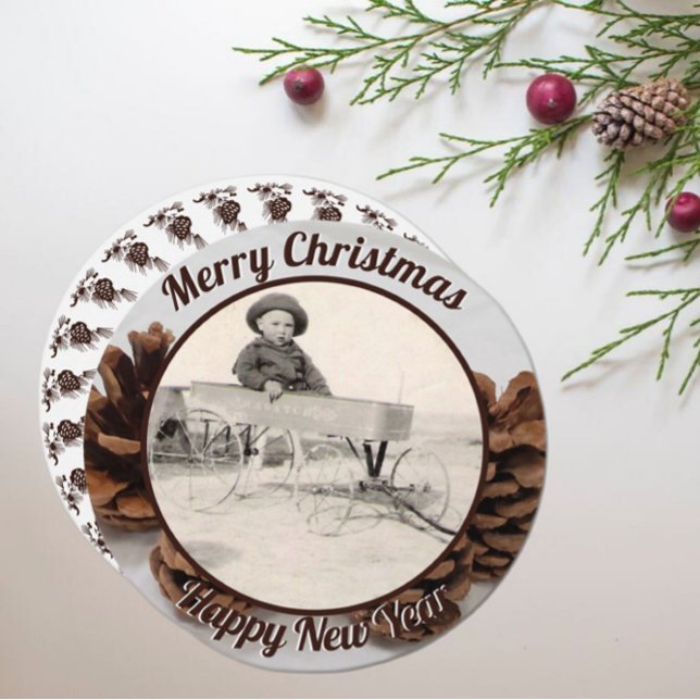 Pine Cones Framed Photo Old Fashioned Christmas (Creator Uploaded)
