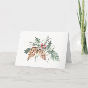 Pine Cones Holiday Card