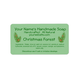 Pine Cones Homemade Christmas Soap Labels Template