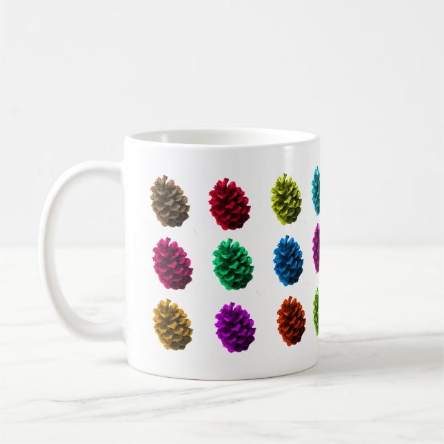 Pine Cones in Colour Mug (Left)