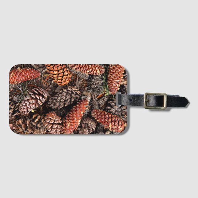 Pine Cones Luggage Tag (Front Horizontal)