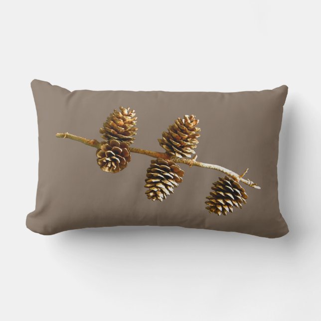 Pine Cones Lumbar Cushion (Front)