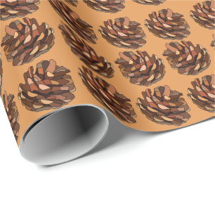 Pine Cones Nature Rustic Wrapping Paper